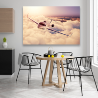 Avión Volando Sobre Nubes