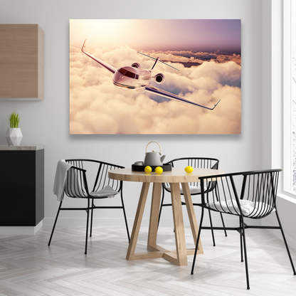 Avión Volando Sobre Nubes