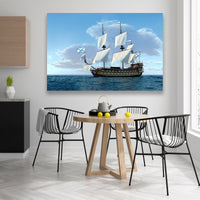Barcos Velero En Altamar Azul