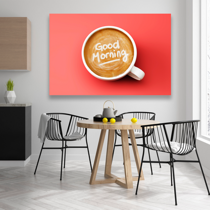 Canvas Café Frase Good Morning