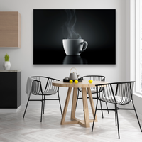 Café Caliente En Fondo Negro
