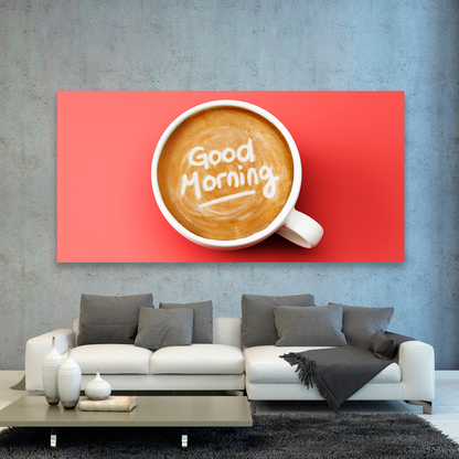 Canvas Café Frase Good Morning