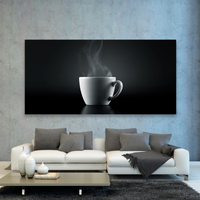Café Caliente En Fondo Negro