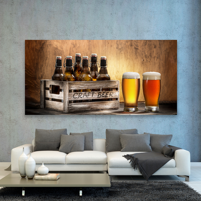 Cerveza Artesanal En Caja De Madera