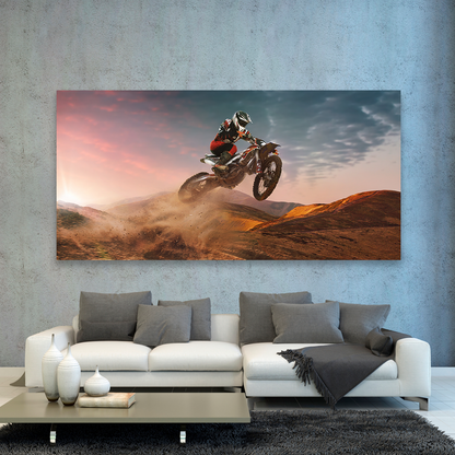 Motocross Saltando Las Dunas