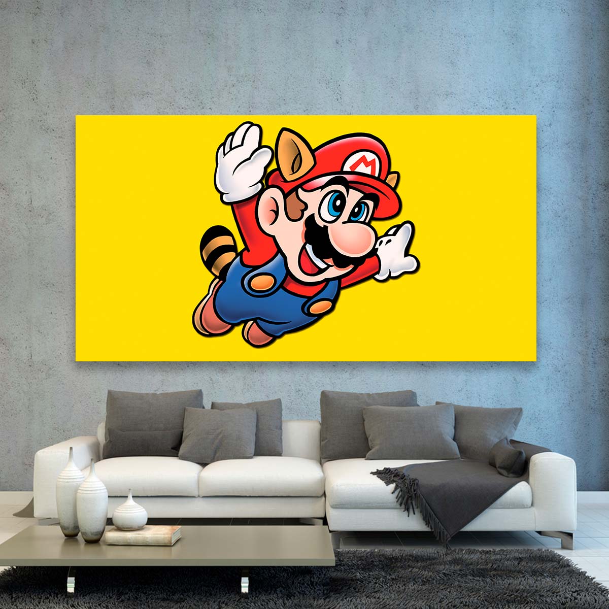Super Mario Mapache | Cuadros Decorativos Canvas Revolution