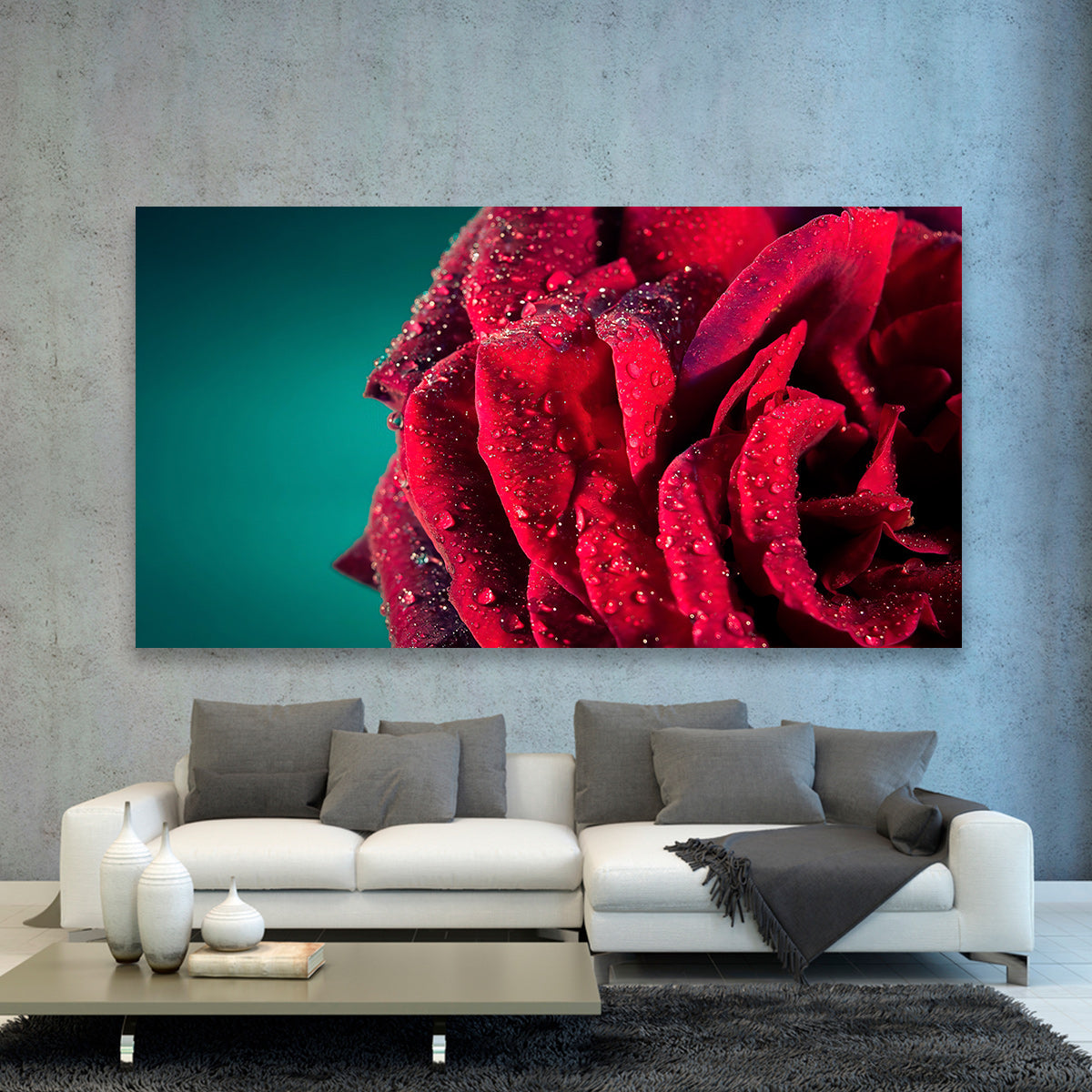 Rosa Roja con Gotas