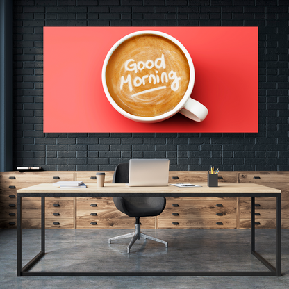 Canvas Café Frase Good Morning