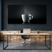 Café Caliente En Fondo Negro