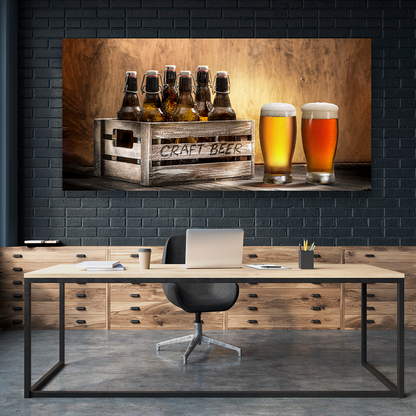 Cerveza Artesanal En Caja De Madera