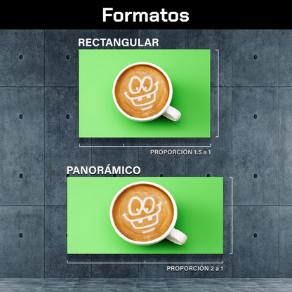 Café Feliz En Fondo Verde