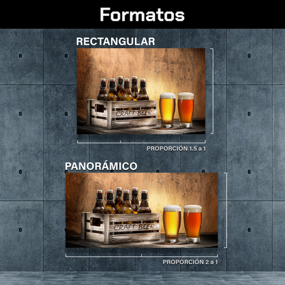 Cerveza Artesanal En Caja De Madera