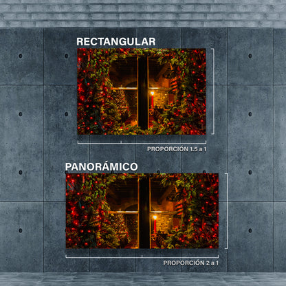 Ventana De Hogar Navideño