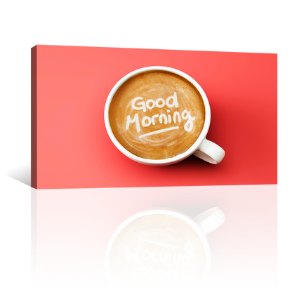 Canvas Café Frase Good Morning