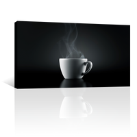 Café Caliente En Fondo Negro