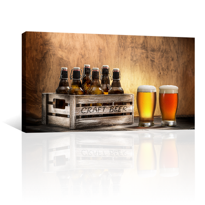 Cerveza Artesanal En Caja De Madera
