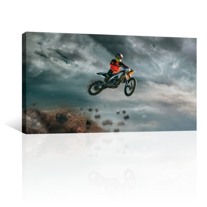 Motocross Saltando Sobre Lodo