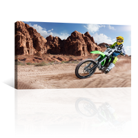 Motocross Verde Corriendo