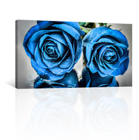 Rosas Azules con Gotas