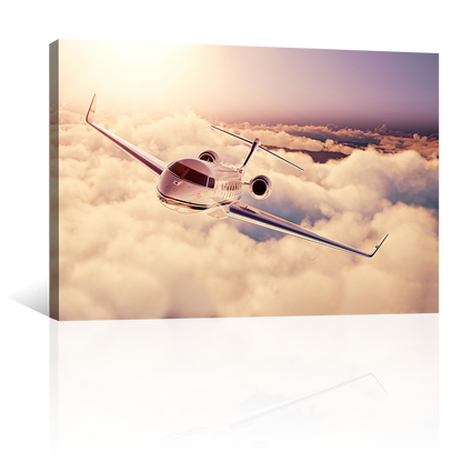 Avión Volando Sobre Nubes