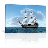 Barcos Velero En Altamar Azul
