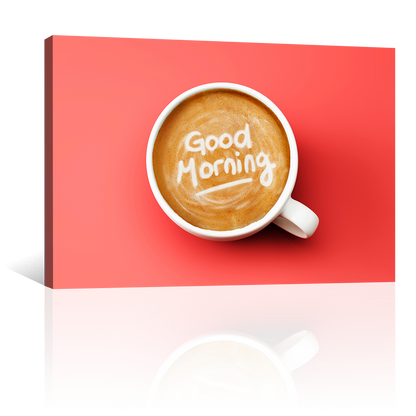 Canvas Café Frase Good Morning