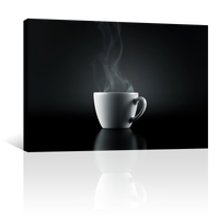 Café Caliente En Fondo Negro