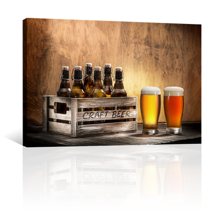 Cerveza Artesanal En Caja De Madera