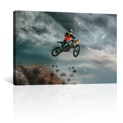 Motocross Saltando Sobre Lodo
