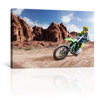 Motocross Verde Corriendo
