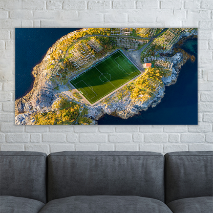 Football field in Henningsvaer