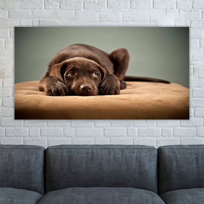 Puppy on Ottoman