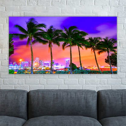 Miami Skyline Sunset