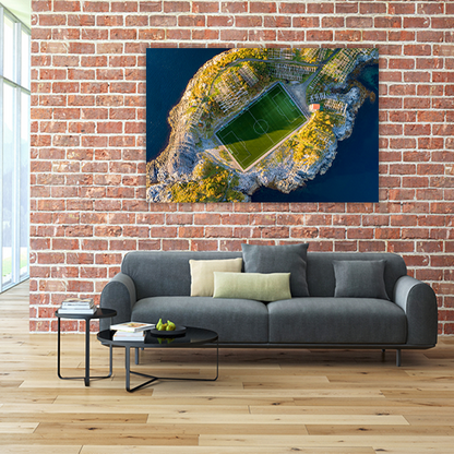 Football field in Henningsvaer
