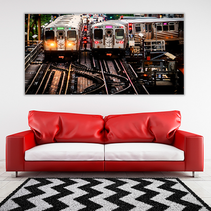 Train on Elevated Tracks