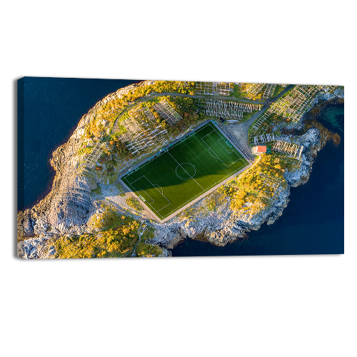 Football field in Henningsvaer