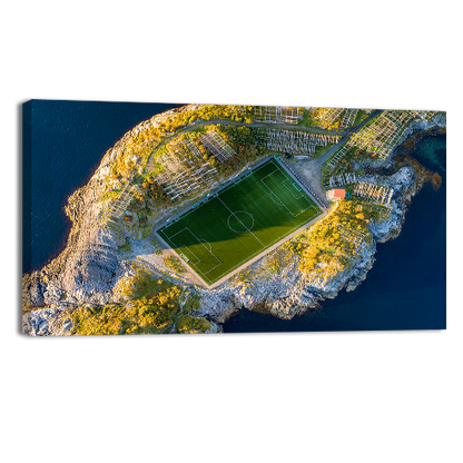 Football field in Henningsvaer