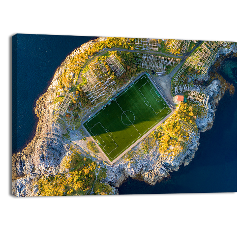Football field in Henningsvaer