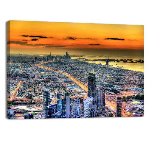 Sunset above Dubai