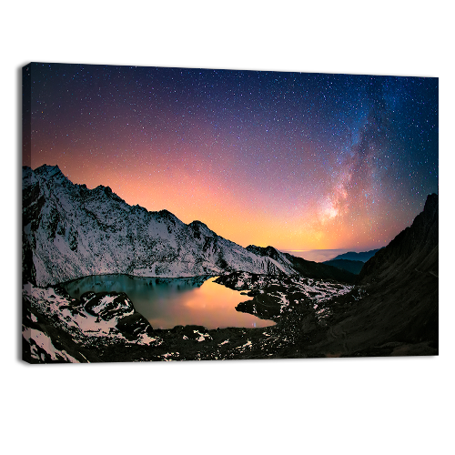 Milky way Under the Mountains