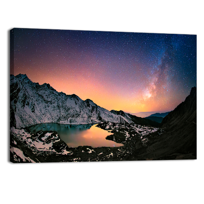 Milky way Under the Mountains