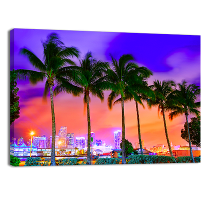 Miami Skyline Sunset