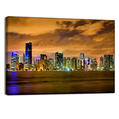 Miami Skyline After Dark