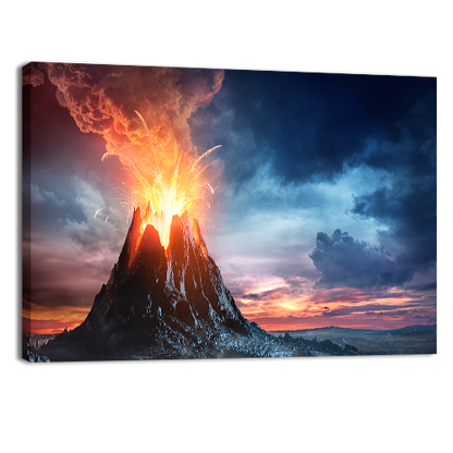 Volcanic mountain Eruption