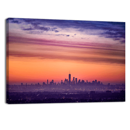 Colorful Sunrise over New York City