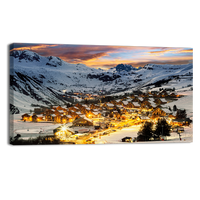 Ski resort in French Alps