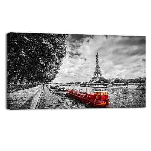 Eiffel Tower over Seine River