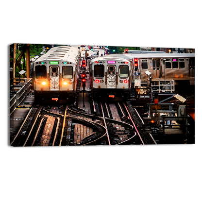 Train on Elevated Tracks