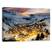 Ski resort in French Alps