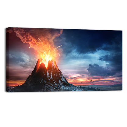 Volcanic mountain Eruption